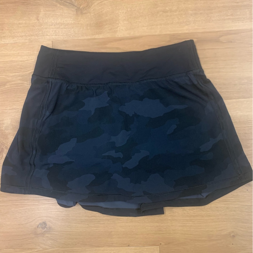 Lululemon Pace Rival Skirt Incognito Camo Gray